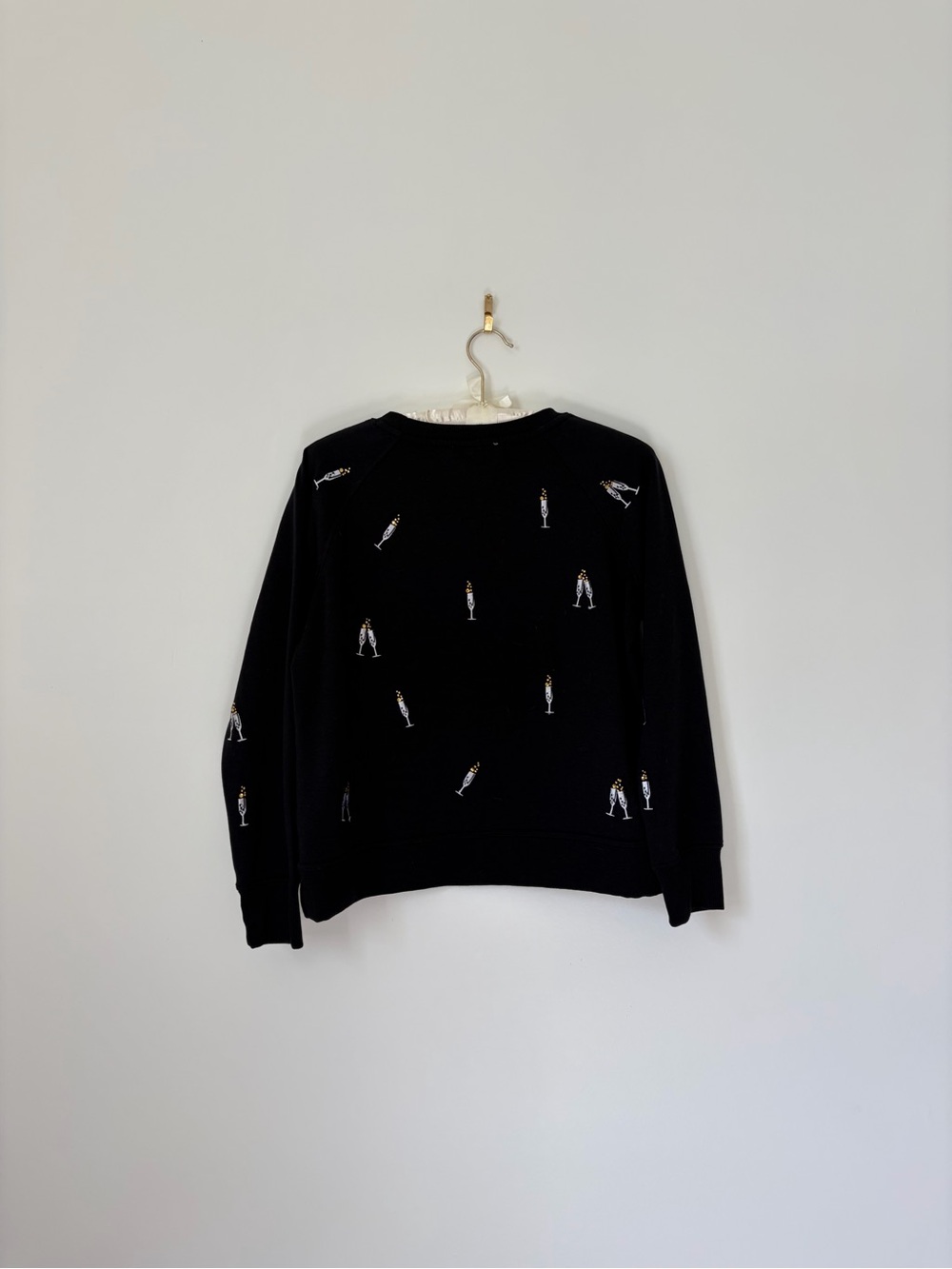 Philosophy Black Crewneck Champagne Sweater